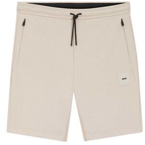 Boss Mens Headlo Ribbed Sweat Shorts / Beige